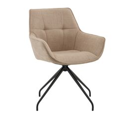 Кресло вращающееся Кимберли рогожка/замша бежевый | Интернет магазин мебели и декора LifeDekor