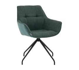 Кресло вращающееся Кимберли рогожка/замша зеленый | Интернет магазин мебели и декора LifeDekor