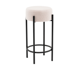 Стул барный Беккет букле бежевый | Интернет магазин мебели и декора LifeDekor