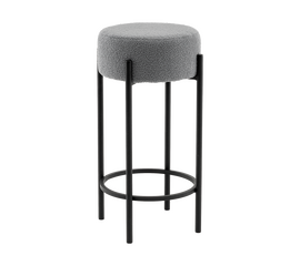 Стул барный Беккет букле светло-серый | Интернет магазин мебели и декора LifeDekor