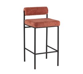 Стул полубарный Балла букле коралловый | Интернет магазин мебели и декора LifeDekor