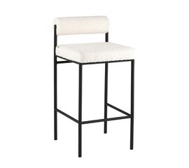 Стул полубарный Балла букле молочный | Интернет магазин мебели и декора LifeDekor