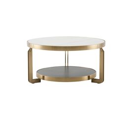 Журнальный столик Калисто 90*90 см светлая и темная керамика | Интернет магазин мебели и декора LifeDekor