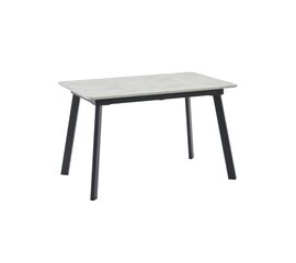 Стол Batu new 120-160/80/76 столешница ЛМДФ ароза светлая подстолье металл черный | Интернет магазин мебели и декора LifeDekor