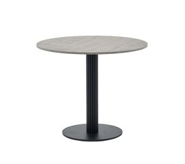 Стол круглый Фризбин D90, столешница МДФ сегни темный, основание металл черный | Интернет магазин мебели и декора LifeDekor