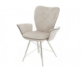 Стул «Риоха» с подлокотниками Лама 01, каркас хром | Интернет магазин мебели и декора LifeDekor