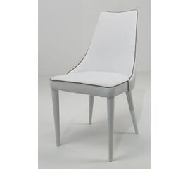 Стул CLARA 40.11 (TR505 white with sand cordonet, экокожа) | Интернет магазин мебели и декора LifeDekor