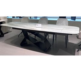 Стол ABSALON 180 ICE AGATE, керамика, стекло / Шоколадное золото каркас, ®DISAUR | Интернет магазин мебели и декора LifeDekor