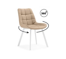 Стул на металлокаркасе Челси 360 бежевый (ZD 210) / белый | Интернет магазин мебели и декора LifeDekor