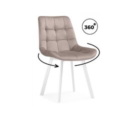 Стул на металлокаркасе Челси 360 латте (ZD 290) / белый | Интернет магазин мебели и декора LifeDekor