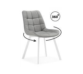 Стул на металлокаркасе Челси 360 светло-серый (ZD 960) / белый | Интернет магазин мебели и декора LifeDekor