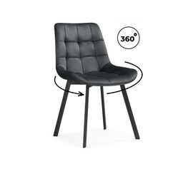 Стул на металлокаркасе Челси 360 темно-серый (ZD 995) / черный | Интернет магазин мебели и декора LifeDekor