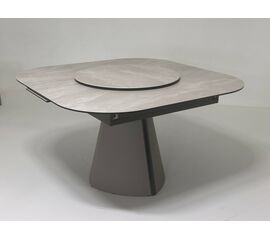 Стол RUBEN 132 TL-109 Серый мрамор, испанская керамика, стекло / Латте, ®DISAUR | Интернет магазин мебели и декора LifeDekor