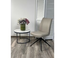 Стул YOHAN 360 град. поворот. HF017-09 Латте, экокожа / Черный, ®DISAUR | Интернет магазин мебели и декора LifeDekor