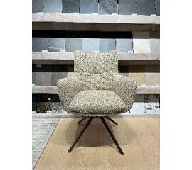 Стул PRATO 360 град поворот с возвратом BOSTON-102 латте, ткань / медный брашированный, ®DISAUR | Интернет магазин мебели и декора LifeDekor