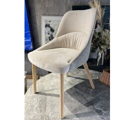 Стул ABI MOHAIR-103 светлый латте, ткань / Серый дуб, ®DISAUR | Интернет магазин мебели и декора LifeDekor