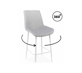 Барный стул Седа 360 светло-серый (zd 960) / белый np | Интернет магазин мебели и декора LifeDekor