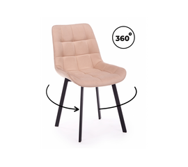 Стул на металлокаркасе Челси 360 П бежевый (zd 210) / черный np | Интернет магазин мебели и декора LifeDekor