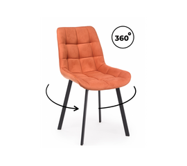 Стул на металлокаркасе Челси 360 П терракотовый (zd 432) / черный np | Интернет магазин мебели и декора LifeDekor