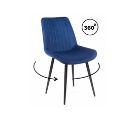 Стул на металлокаркасе Седа 360 синий (zd 798) / черный np | Интернет магазин мебели и декора LifeDekor