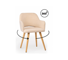 Стул деревянный Эолин 360 бежевый (glory 03) / светлое дерево | Интернет магазин мебели и декора LifeDekor