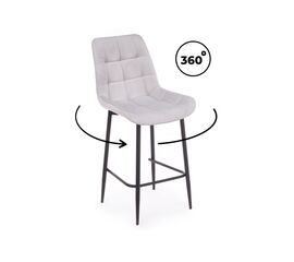 Барный стул Челси 360 светло-серый (zd 960) / черный np | Интернет магазин мебели и декора LifeDekor