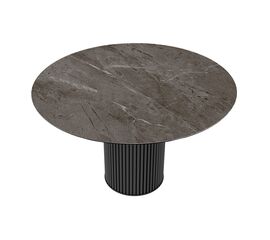 Стол DikLine AKRR120 Керамика Tundra Gris (темно-серый суперглянец)/подстолье черное/опоры черные (2 уп.) | Интернет магазин мебели и декора LifeDekor