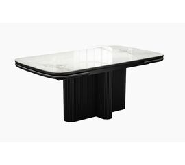 Стол DikLine SKO180 Керамика Пандора Серый глянец YB8020122BG/подстолье черное/опоры черные (2 уп.) | Интернет магазин мебели и декора LifeDekor