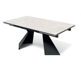 Стол ОРИГАМИ  240 AURA IVORY, керамика / Черный каркас М-City | Интернет магазин мебели и декора LifeDekor
