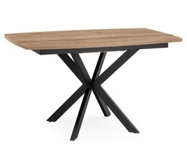 Стол деревянный Палу 130(170)х80 дуб веллингтон / черный | Интернет магазин мебели и декора LifeDekor