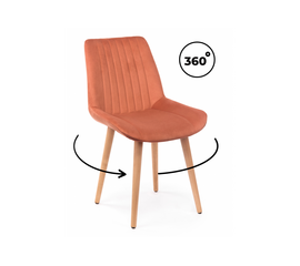 Стул деревянный Седа 360 терракотовый (zd 432) / светлое дерево np | Интернет магазин мебели и декора LifeDekor