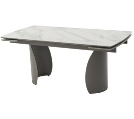 Стол ОЛЬХОН 180 БЕЛЫЙ МРАМОР МАТОВЫЙ , керамика / Черный каркас, М-City | Интернет магазин мебели и декора LifeDekor