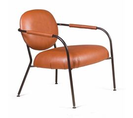 Лаунж кресло EGO, искусственная кожа, коричневый | Интернет магазин мебели и декора LifeDekor