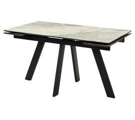 Стол НЕО-2 115 MATTE БЕЛЫЙ МРАМОР, керамика / Черный каркас, М-City | Интернет магазин мебели и декора LifeDekor