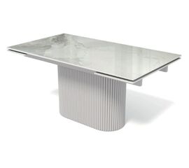 Стол АРИЯ 160 PANDORA LIGHT, керамика / Черный каркас М-City | Интернет магазин мебели и декора LifeDekor