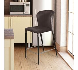 Стул полубарный Albert, бархат антрацит 14/опора конус | Интернет магазин мебели и декора LifeDekor