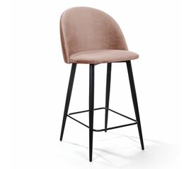 Стул полубарный Thomas, бархат бежевый 5 | Интернет магазин мебели и декора LifeDekor