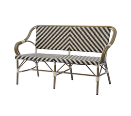 "Кабри" диван двухместный плетенный из искусственного ротанга, цвет бежево-коричневый | Интернет магазин мебели и декора LifeDekor