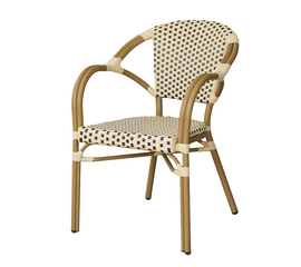 "Кабри" плетеный стул из искусственного ротанга, цвет бежево-коричневый | Интернет магазин мебели и декора LifeDekor