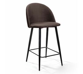 Стул полубарный Thomas, бархат антрацит 14 | Интернет магазин мебели и декора LifeDekor