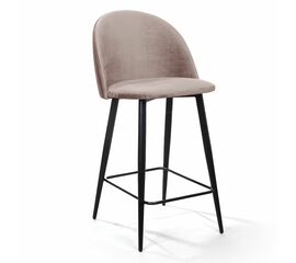 Стул полубарный Thomas, бархат пепельно-бежевый 25 | Интернет магазин мебели и декора LifeDekor