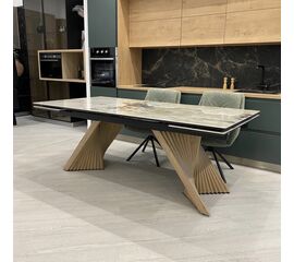 Стол МАНХЭТТЕН 200 DRAC COLD XLIM, керамика / Орех Карни натуральный М-City | Интернет магазин мебели и декора LifeDekor