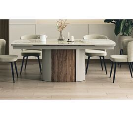 Стол БАТИСТ 200 PATAGONIA POLISHED, керамика / ЛАТТЕ / ОРЕХ ЭККО М-City | Интернет магазин мебели и декора LifeDekor