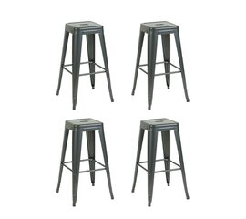 Стул барный TOLIX серебристый матовый KD 4 шт. | Интернет магазин мебели и декора LifeDekor