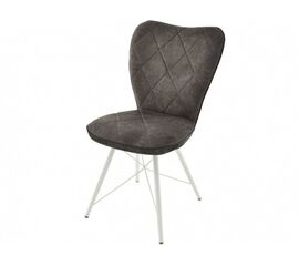 Стул «Риоха» Милано 12/Нитро блэк, каркас белый | Интернет магазин мебели и декора LifeDekor