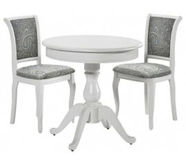 Обеденная группа (Стол Фабрицио-1 и 2 стула Кабриоль), эмаль белая | Интернет магазин мебели и декора LifeDekor