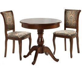 Обеденная группа (Стол Фабрицио-1 и 2 стула Кабриоль), орех темный | Интернет магазин мебели и декора LifeDekor