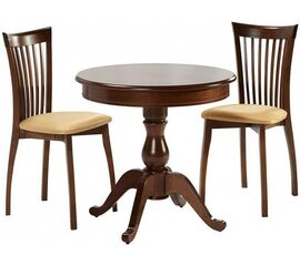 Обеденная группа (Стол Фабрицио-1 и 2 стула Тулон), орех темный | Интернет магазин мебели и декора LifeDekor