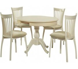 Обеденная группа (Стол Фабрицио-1 и 4 стула Тулон), слоновая кость | Интернет магазин мебели и декора LifeDekor