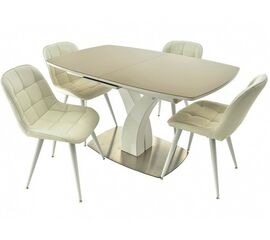 Обеденная группа (Стол Нотр Дам и 4 стула Прованс), цвет капучино | Интернет магазин мебели и декора LifeDekor